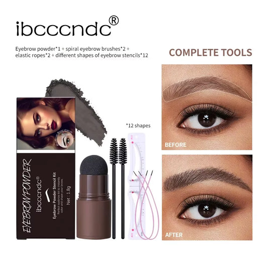 Eyebrow Powder Stamp Shaping Kit Makeup Brushes Professional Eyebrow Paint Waterproof Eyebrow Pencil Eye Brows Stencil Makeup
